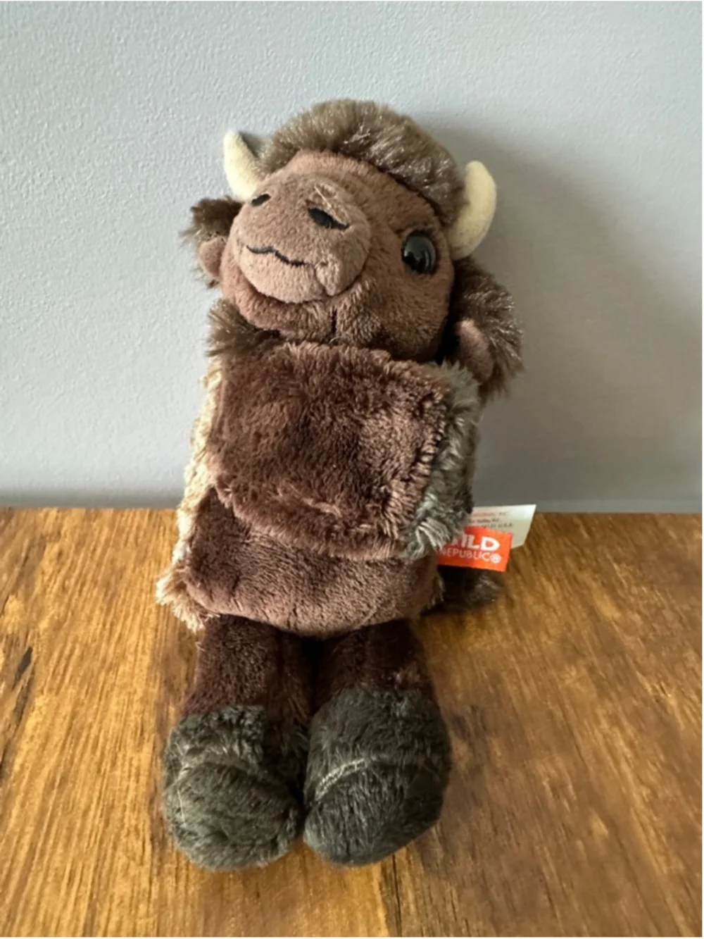 Wild Republic Bison Slap Bracelet Plush Buffalo Stuffed Animal Brown